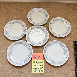 Wedgwood Angela Bone China Dinner Plates - Set of 6